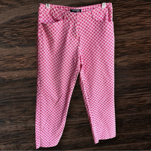 Chadwick’s of Boston Chic Pink and White Geometric Pants - Picture 3 of 6
